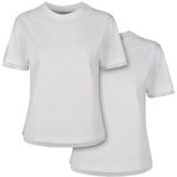 Build your Brand Dames T-Shirt Ladies Laces Tee 2-Pack White S, wit, S