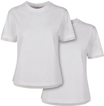 Build your Brand Dames T-Shirt Ladies Laces Tee 2-Pack White S, wit, S