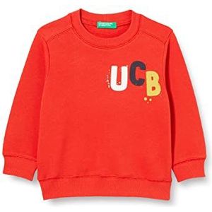 United Colors of Benetton Sweatshirt met lange mouwen voor jongens, Donkerrood 29l, 18 Maanden