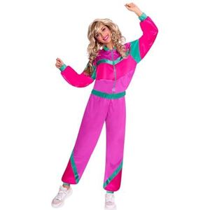 amscan 9906982 Volwassen dames joggingpak kostuum maat 8-10, dames, roze