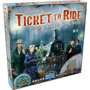 Days of Wonder, Ticket to Ride United Kingdom Board Game EXPANSION, Board Game for Adults and Family, Train Game, Ages 8+, For 2 to 5 players, Average Playtime 30-60 Minutes
