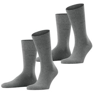 ESPRIT Heren Sokken Basic Easy Multipack M So katoen eenkleurig 2 paar, Grijs Light Grey Melange 3390, 39-42