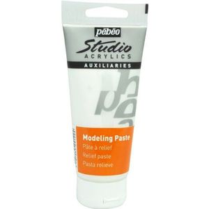 PEBEO 524128 Studio Acrylics Hulpmiddelen - Boetseerpasta 100ml buis, Wit