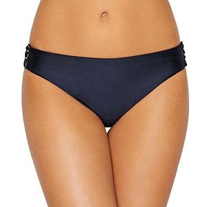 Luli Fama Women's Standard Mambo LACE UP Grommet Full Coverage Bikini Bottom Swimwear, Marino, LGE