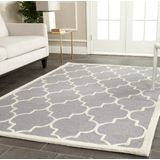 Safavieh - Everly - Vloerkleed - Zilverkleurig/Ivoorkleurig - 152 x 91 cm - Wol