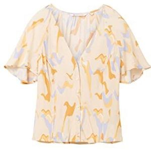 TOM TAILOR Denim Dames 1036585 blouse, 31705-Abstract Neutral Print, S, 31705 - Abstract neutrale print