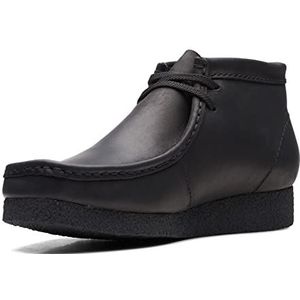 Clarks Shacre Enkellaarzen voor heren, leer, zwart, maat 10, Zwart leder, 43 EU