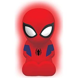 Lexibook Spider-Man LED Zaklamp Nachtlampje voor kinderkamer, kleurverandering, zacht licht, op batterijen, Blauw/Rood, NLJ01SP