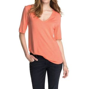 ESPRIT Collection Dames T-shirt hoogwaardig jersey kwaliteit 034EO1K040, Violet (Sunset Peach), XXL