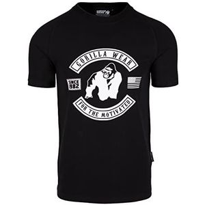 GORILLA WEAR Tulsa T-Shirt Wit, Zwart, XL