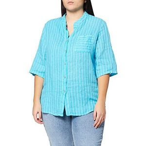 Bonamaison Dames TRLSC101479 Overhemd, Azur/Wit, XL