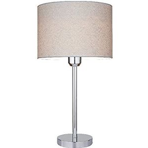 Homemania Bureaulamp, klas, bureau, nachtkastje, beige, grijs, papier, PVC, metaal 25 x 25 x 49 cm