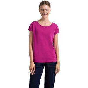 Ottomaans - T-shirt - Fuchsia Royal - Lange Mouwen - Ronde Hals met Split en Knoop