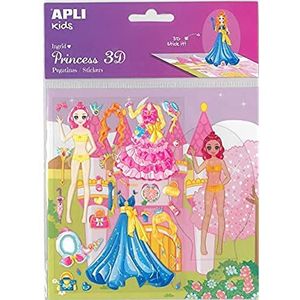 APLI Dress up Princess 3D-sticker Ingrid 16303, kunststof