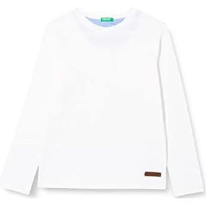 United Colors of Benetton T-shirt M/L 31FZC106D lang shirt, wit 101, M voor kinderen