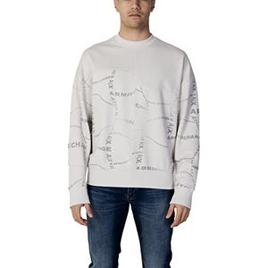 Armani Exchange Heren Sustainable, Organic Cotton Pullover Sweater, Lunar R.Disto.Lu, Large, lunar r.disto.lu, L