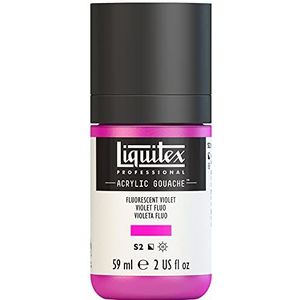 Liquitex 2059986 Professional Acrylic Gouache, acrylverf met gouache-eigenschappen, lichtecht, watervast - 59ml Fles, Fluorescent Violet