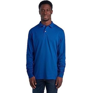 Jerzees Heren Spot Shield poloshirt met lange mouwen, Koninklijk, M