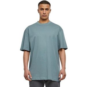 Urban Classics Heren T-shirt Tall Tee, oversized T-shirt voor mannen, katoen, geribbelde ronde hals, verkrijgbaar in vele kleurvarianten, maten S-6XL, Dusty Blue., M grote maten extra tall