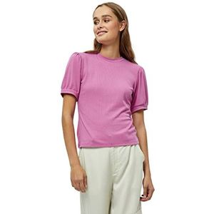 Minus Johanna T-shirt met ronde hals en korte pofmouwen | Roze T-shirts voor dames VK | Lente T-shirt | Maat L