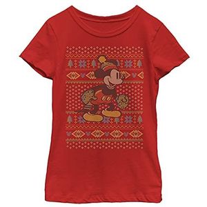 Disney Meisjes Vtg Mickey Sweater T-shirt, M, rood, M