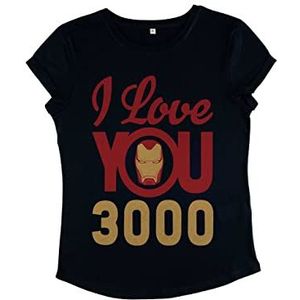 Marvel Avengers: Endgame - 3000 Icon Face Women's Rolled-sleeve Navy blue L