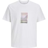 JACK & JONES - JCOSAGO - Shirt - Sand/Zwart/Wit