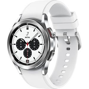 Samsung Galaxy Watch4 Classic Smartwatch, draaibare lunette, gezondheidscontrole, sporttracker, Bluetooth, 46 mm, zilverkleurig (versie ES)