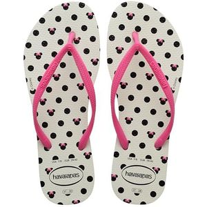 Havaianas Slim Disney, Flip Flop Dames, Wit Roze Flux, 34 EU