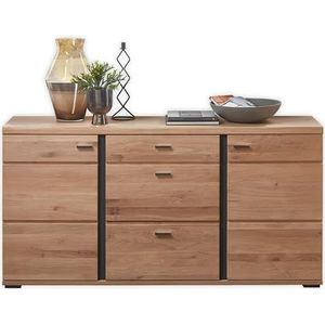 Stella Trading Sideboard massief, optiek FSC-gecertificeerd moderne commode met laden en veel opbergruimte, oud artisan oak, 170 x 86 x 42 cm