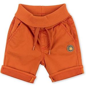 Sigikid Babybermuda Gabardine casual shorts voor jongens, Orange/Gabardine, 74 cm