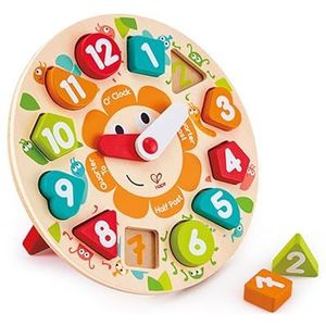 Hape Chunky Clock Wooden Puzzle (12 stukjes) - Klok lezen