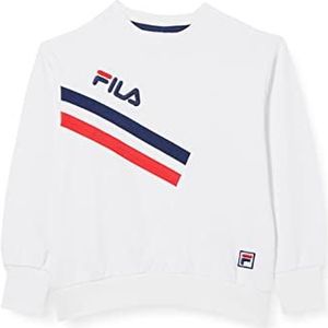 FILA Unisex ZATOR crew sweat sweatshirt, helder wit, 86/92