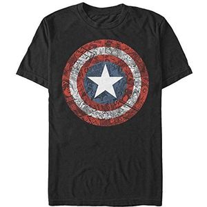 Marvel Avengers Classic - ComicBook Shield Unisex Crew neck T-Shirt Black 2XL