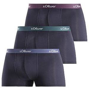 s.Oliver Boxer Basic Set van 3 voor heren, 3 x marineblauw gecontracteerd, S