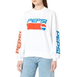 ONLY Dames ONLPEPSI L/S O-Neck Box SWT Sweatshirt, Helder Wit/Print: Logo, XL