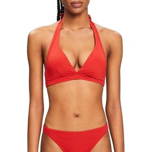 ESPRIT Gewatteerde bikini met nekhouder, dark red, 36 / 70D