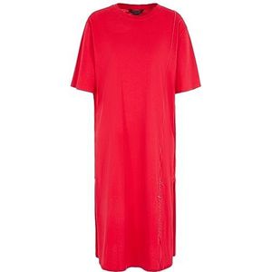 Armani Exchange Dames Cotton Midi T-shirt Casual Dress, passie, S