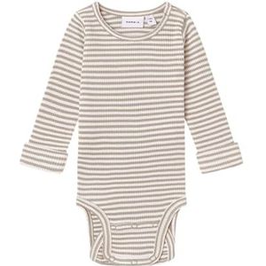 NAME IT Unisex Nbnoribbo Ls Body met lange mouwen, beige, 50