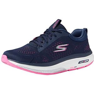 Skechers Dames Go Walk Workout Walker Outpace Sneaker, Marineblauw/Hot Pink, 37.5 EU