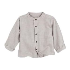 Gocco Shirt met mao-kraag, steen, normaal voor baby's, Steen, 12-18 Maanden