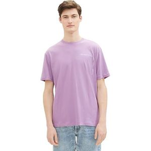 TOM TAILOR Denim T-shirt voor heren, 34592 - Blurry Purple, L