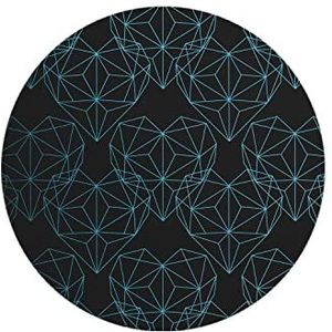 Questo Casa, Ronde digitaal bedrukte muismat, antislip onderkant, voor kantoor en thuis, diameter: 22 cm