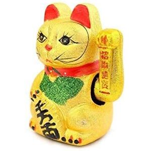 Maneki Neko met beweegbare arm, stijl Lucky Cat Fortune, geluksbrenger