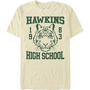 Stranger Things Heren Hawkins High Tiger 1983 T-shirt met korte mouwen, naturel, 3XL, natuurlijk, 3XL
