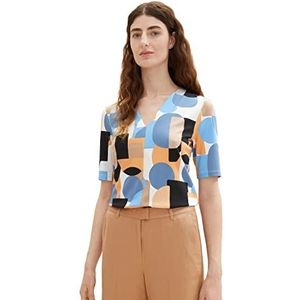 TOM TAILOR Dames 1036800 T-shirt, 31817-Abstract Retro Shapes Design, XL, 31817 - Abstract Retro Shapes Design, XL