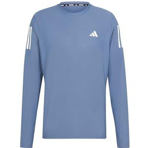 adidas Heren Own The Run T-shirt met lange mouwen, XL Wit