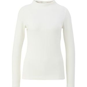 s.Oliver damesshirt met lange mouwen met opstaande kraag, wit, 32, wit, 32