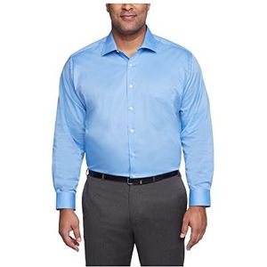 Van Heusen Heren Overhemd Regular Fit Flex Kraag Stretch Solid, Blauwe vorst, 20"" Neck 34""-35"" Sleeve