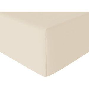 AmazonBasics Hoeslaken, microvezel, beige, 160 x 200 x 30 cm